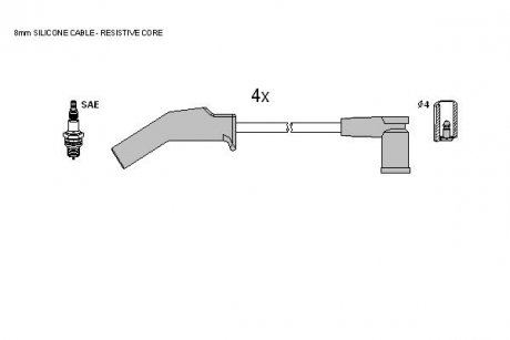 Комплект кабелей зажигания STARLINE ZK 9866