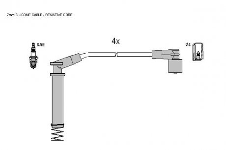 Комплект кабелей зажигания STARLINE ZK 9872