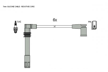 Комплект кабелей зажигания STARLINE ZK 9942