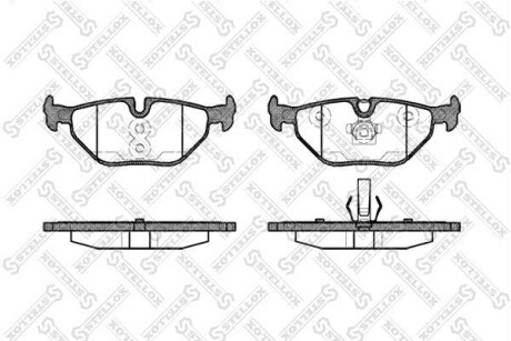 Тормозные колодки задние (17 мм) (система ATE) BMW 3 E36 E46 Z4 88-08 STELLOX 276 040B-SX