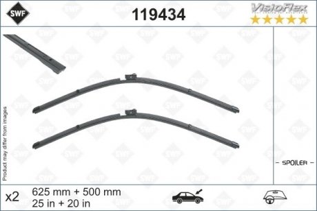 Щетки стеклоочистителя (625/500mm) Audi A6/A8/Q7/Q8 15- SWF (Valeo) 119434