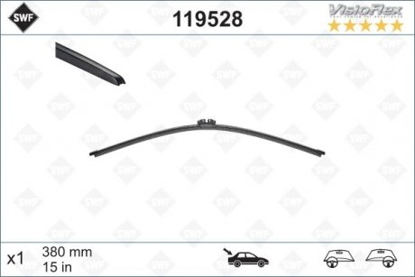 Щітка склоочисника (задня) (380mm) Audi A1/A4/Q7 10- SWF (Valeo) 119528