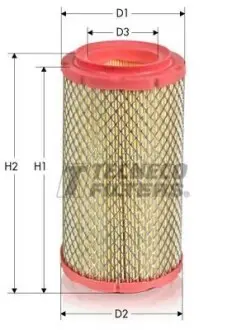 Фильтр воздушный (104x149x256) (бочка) Alfa Romeo 156 166 Lancia 1.6-3.2 97-07 TECNECO FILTERS AR149T