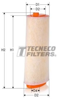 Фильтр воздушный BMW 2.5d/3.0d 98-10 Land Rover Range Rover III 3.0D 02-12 TECNECO FILTERS AR629