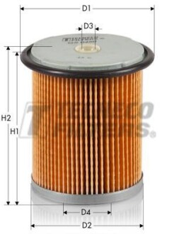 Фильтр топливный Fiat Hyundai PSA 1.7-2.5D 85-07 TECNECO FILTERS GS0449 (фото 1)