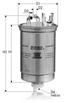 Фильтр топливный VAG 1.9-2.8 SDI/TDI 96-10 TECNECO FILTERS GS59