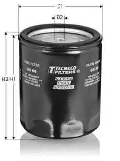 Фильтр топливный (накручиваемый) MB 2.0-3.5 D/TD 83- TECNECO FILTERS GS69