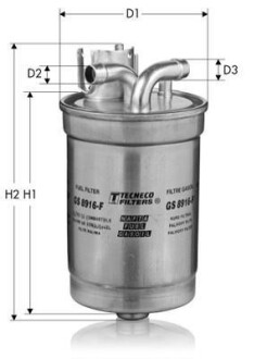 Фильтр топливный VAG 2.5 TDI 98-05 TECNECO FILTERS GS8916-F