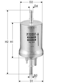 Фильтр топливный (4 бара) VAG 1.0-3.2 98- TECNECO FILTERS IN1041