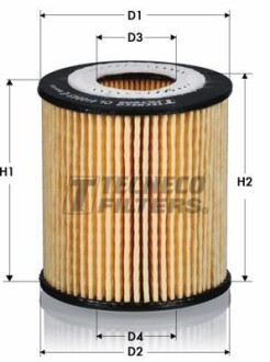 Фильтр масляный Opel Astra H Vectra C Zafira 1.9CDTi 04- Suzuki SX4 1.9D 06- TECNECO FILTERS OL010045E