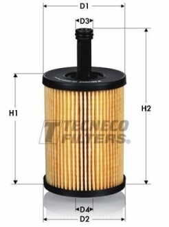 Фильтр масляный VAG 1.2-3.2 i/TDI 00-17 TECNECO FILTERS OL0259E