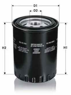 Фильтр масляный (высота 85-89 мм) Fiat GM Nissan PSA Renault Suzuki Toyota 82- TECNECO FILTERS OL202