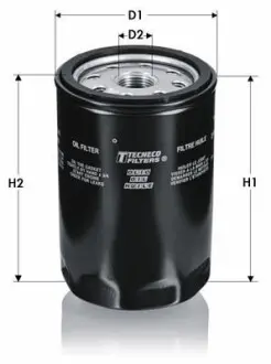 Фильтр масляный (накрутка) (123 мм) VAG (бензин) TECNECO FILTERS OL97V