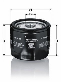 Фiльтр масляний (h=74,5-76mm) Tecneco OL2201