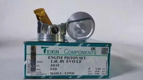 Поршень с пальцем (к-кт на двигатель) FIAT 1.4L 8V EVO LF (MAHLE: E25930), TEIKIN 34133-STD