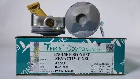 Поршень із пальцем (к-кт на двигун) Mazda 2,5 SKYACTIV-G, TEIKIN 42223-025