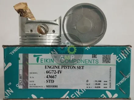 Поршень с пальцем (к-кт на двигатель) 6G72-IV, TEIKIN 43667-STD