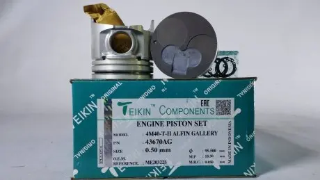 Поршень із пальцем (к-кт на двигун) Mitsubishi 2,8L ALFIN GALARY (4M40-T-II), TEIKIN 43670AG-050