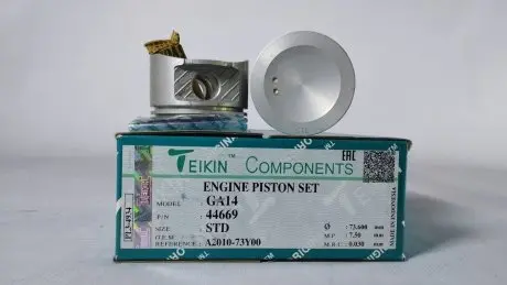 Поршень с пальцем (к-кт на двигатель) Nissan 1,4L (GA14,GA14DS) Sunny N14, Almera N15, TEIKIN 44669-STD