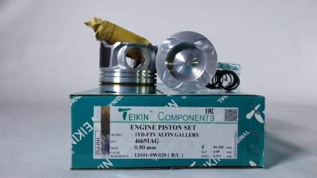 Поршень із пальцем (к-кт на двигун) Toyota 1VD-FTV 4,5 diesel Land Cruiser 200, Lexus LX450D ALFIN G, TEIKIN 46691AG-050