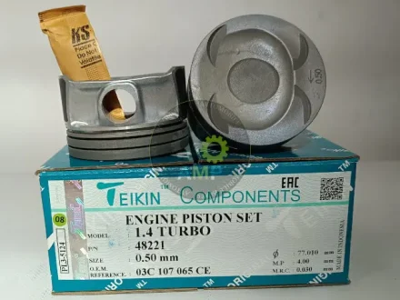 Поршень із пальцем +0.50мм (к-кт на двигун) 1.4 TURBO TEIKIN 48221-050