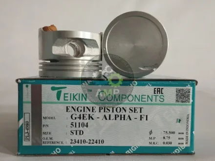 Поршень із пальцем (к-кт на двигун) G4EK - ALPHA - F1, TEIKIN 51104-STD