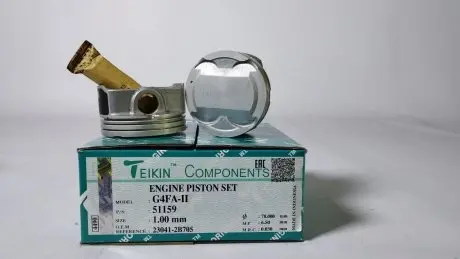 Поршень із пальцем (к-кт на двигун) G4FA-II, TEIKIN 51159-100