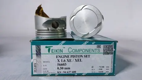 Поршень с пальцем (к-кт на двигатель) Opel X16XE, X16XEL, TEIKIN 56603-050 (фото 1)