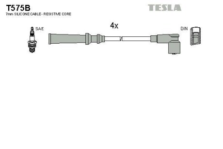 Комплект кабелей зажигания TESLA T575B