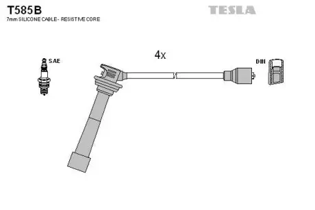 Комплект кабелiв запалювання TESLA T585B