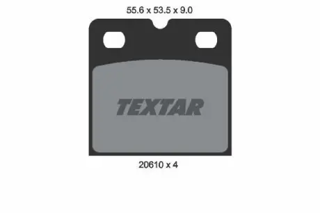 Колодки гальмівні (задні) Tesla Model S/X 13- (Brembo) TEXTAR 2061005