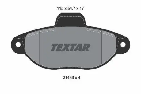 Комплект гальмівних колодок TEXTAR 2143602
