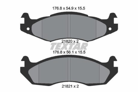 Гальмівні колодки, дискові TEXTAR 2182001