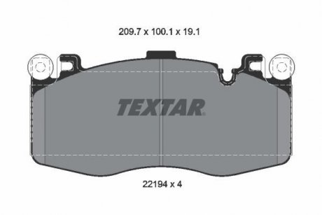 Колодки тормозные (передние) BMW X5M (F15/F85)/X6M (F16/F86) 14-18 (Brembo) Q+ TEXTAR 2219401