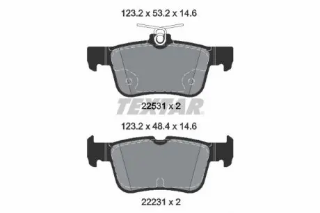 Тормозные колодки (задние) Ford Mondeo/S-Max 14-/Kuga 19- (Teves) Q+ TEXTAR 2253105