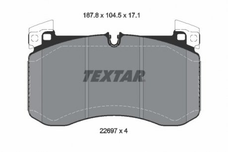 Колодки тормозные (передние) MB GLE (V167/X167)/G-class (W463) 18- (Brembo) Q+ TEXTAR 2269701 (фото 1)