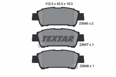 Гальмівні колодки TOYOTA Avensis Verso/Previa "R "00>> TEXTAR 2364601