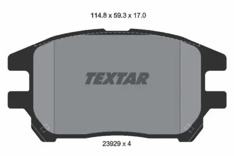 Гальмівні колодки, дискові TEXTAR 2392901