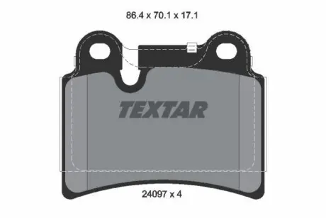 Тормозные колодки. TEXTAR 2409701
