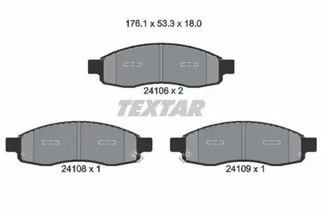 Гальмівні колодки дискові TEXTAR 2410601