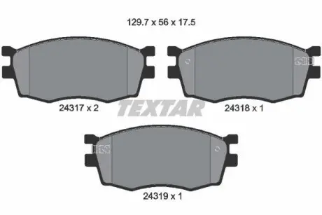 Гальмівні колодки дискові TEXTAR 2431701