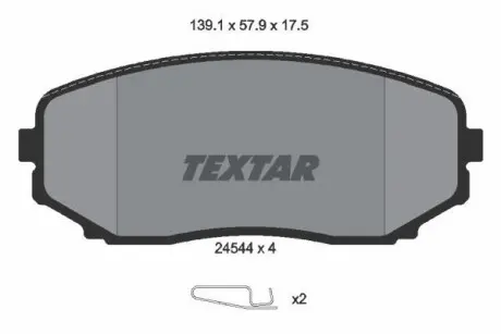 Гальмівні колодки FORD /LINCOLN/MAZDA - замена на T2351503 TEXTAR 2454401 (фото 1)