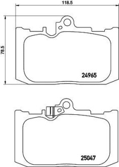 Колодки гальмівні (передні) Lexus GS 12-/ RC 14- (Advics) TEXTAR 2496501