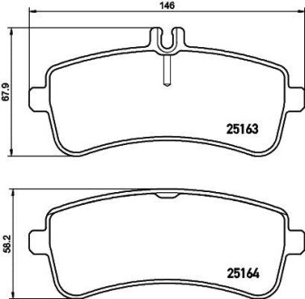 Тормозные колодки (задние) MB S-class (W222/C217/A217) 13- (TRW) Q+ TEXTAR 2516302