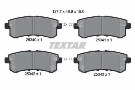 Гальмівні колодки дискові TEXTAR 2534001