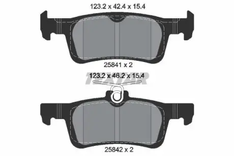 Колодки гальмівні (задні) Peugeot 308 14- (Teves) Q+ TEXTAR 2584101