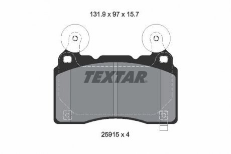 Колодки гальмівні (передні) Opel Insignia B 17- TEXTAR 2591501