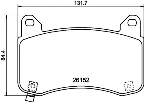 Колодки гальмівні Tesla Model 3 17-/ Model Y 19- (Brembo) Q+ TEXTAR 2615201