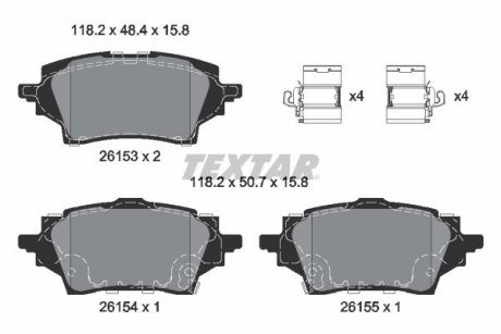 Тормозные колодки задние Suzuki Swace/Toyota C-HR/Corolla 19- (TRW) Q+ TEXTAR 2615301