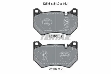 Колодки гальмівні (передні) Audi Q5 19- (Brembo) TEXTAR 2619601